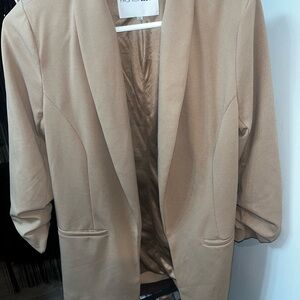 Fashion Nova Classic Tan/mauve Blazer